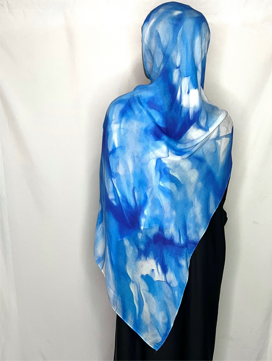 Blue marble hijab